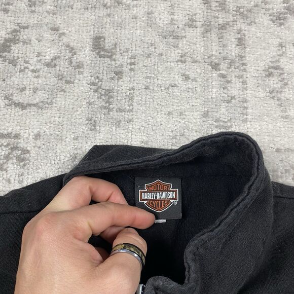 Harley Davidson Sweater Kewanee IL Full Zip Jacket Long Sleeve Logo Size Small - Picture 5 of 6